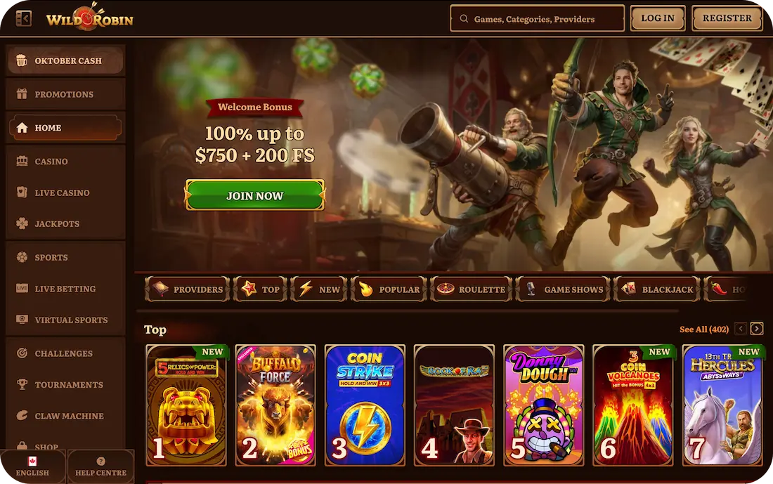  wild-robin-casino-main-page